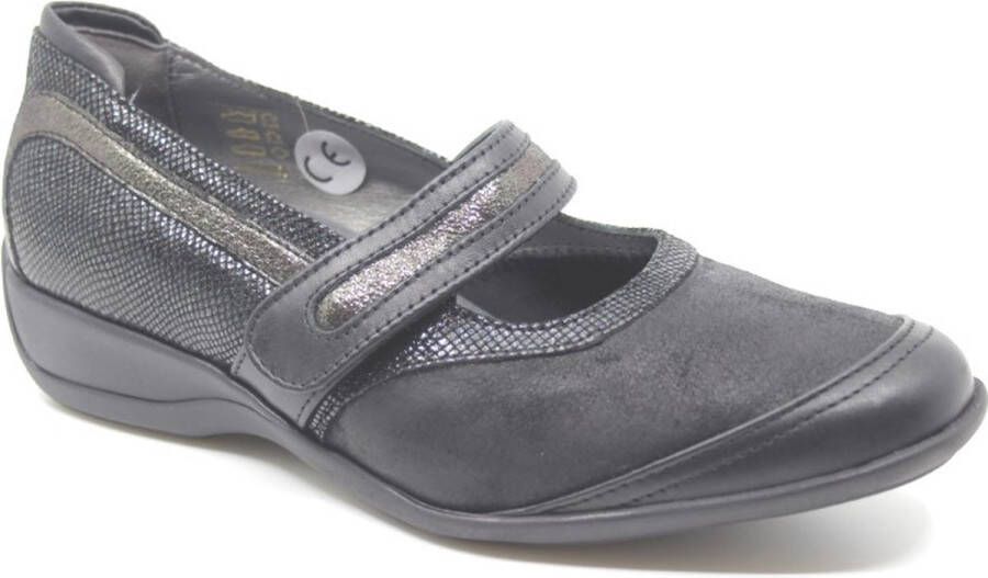 Xsensible LIPARI 10072.2.026 Zwart combi bandschoenen wijdte H met stretch