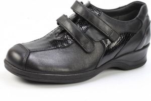 Xsensible 10027.2 Lucia Black Patent H-Wijdte Klittenbandschoenen