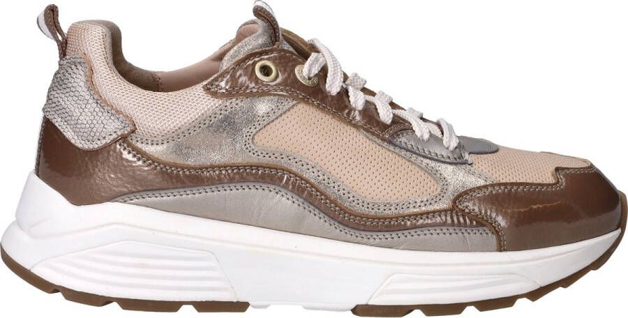 XSENSIBLE Lage Sneakers Dames Milau Maat: 38 Materiaal: Leer Kleur: Taupe