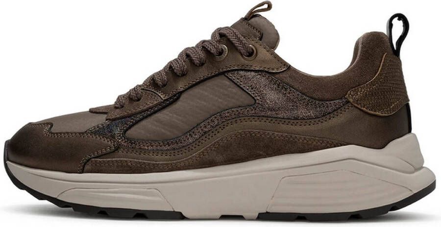 XSENSIBLE Lage Sneakers Dames Combi G Sneaker Maat: 36 Materiaal: Suède Kleur: Taupe