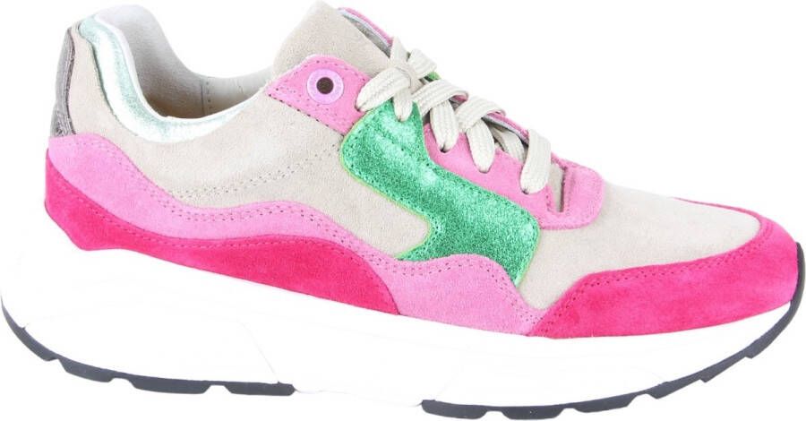 Xsensible Stretchwalker Sneaker Golden Gate Lady 33000.2786 GX Magenta Combi Roze Groen