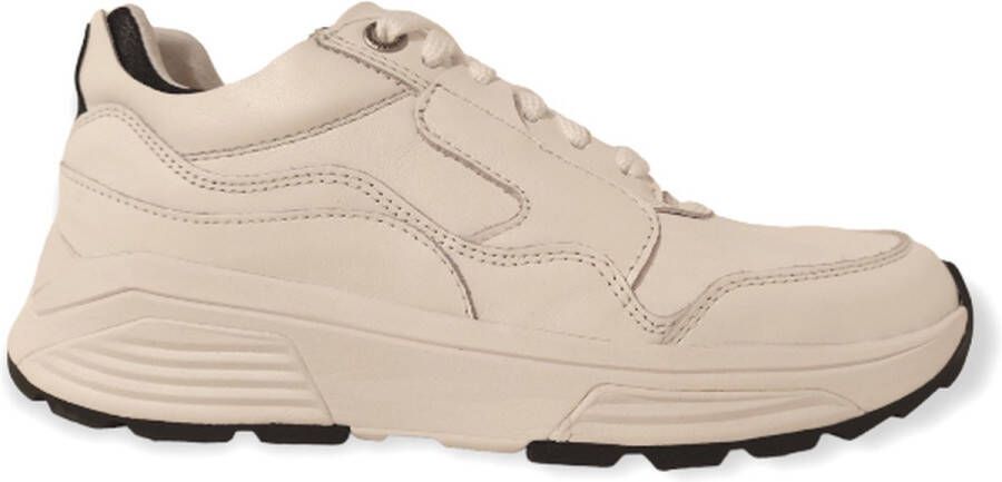 Xsensible Witte sneaker met stretch gevormd voetbed en verharde hiel White Dames