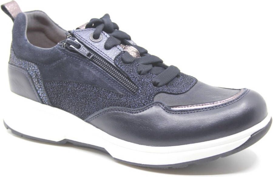XSENSIBLE Sneakers Dames Led Sue Combi H Sneaker Maat: 41 Materiaal: Suède Kleur: Blauw
