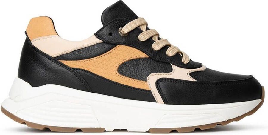 XSENSIBLE Lage Sneakers Dames Ponte Vecchio Maat: 38 Materiaal: Leer Kleur: Zwart
