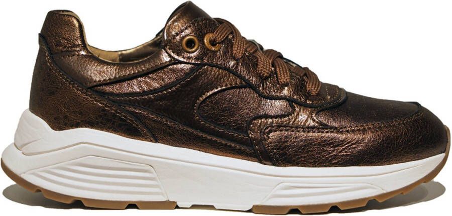 XSENSIBLE Lage Sneakers Dames Ponte Vecchio Maat: 41 Materiaal: Lakleer Kleur: Bronskleurig