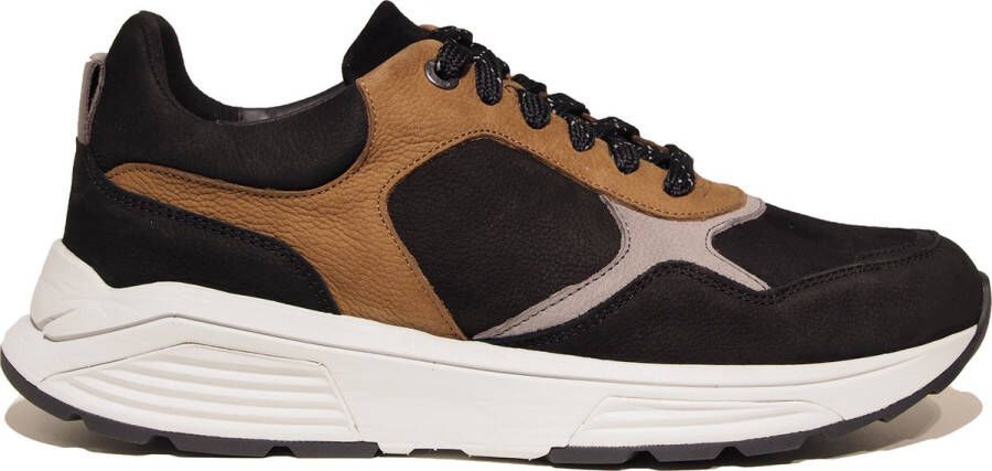 XSENSIBLE Lage Sneakers Combi H Sneaker Maat: 42 Materiaal: Nubuck Kleur: Zwart