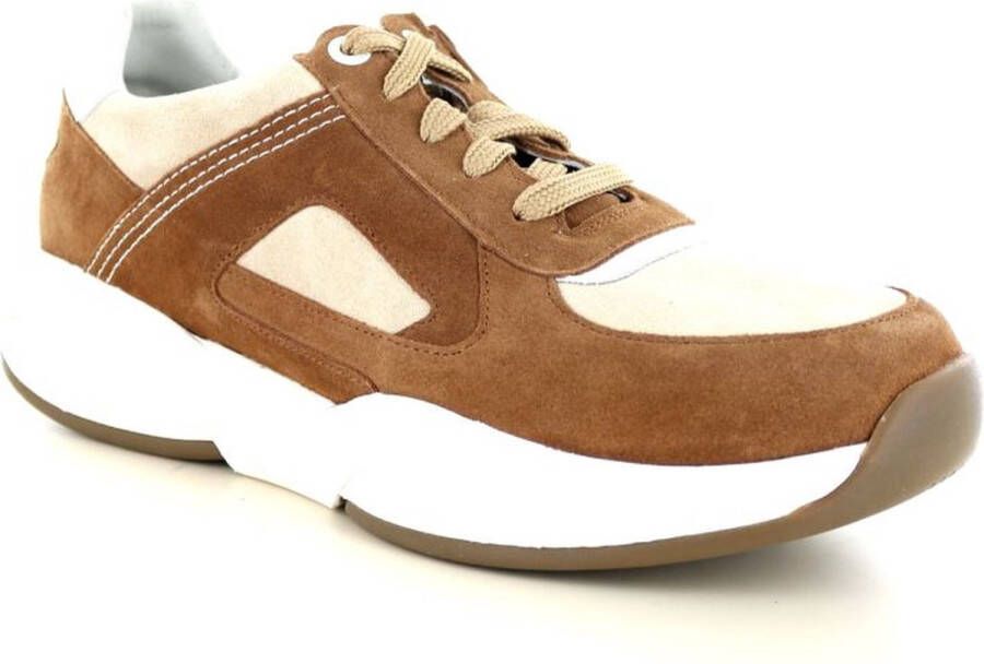 Xsensible 32500.2 SWX23 370 Cognac Combi H-Wijdte Veterschoenen