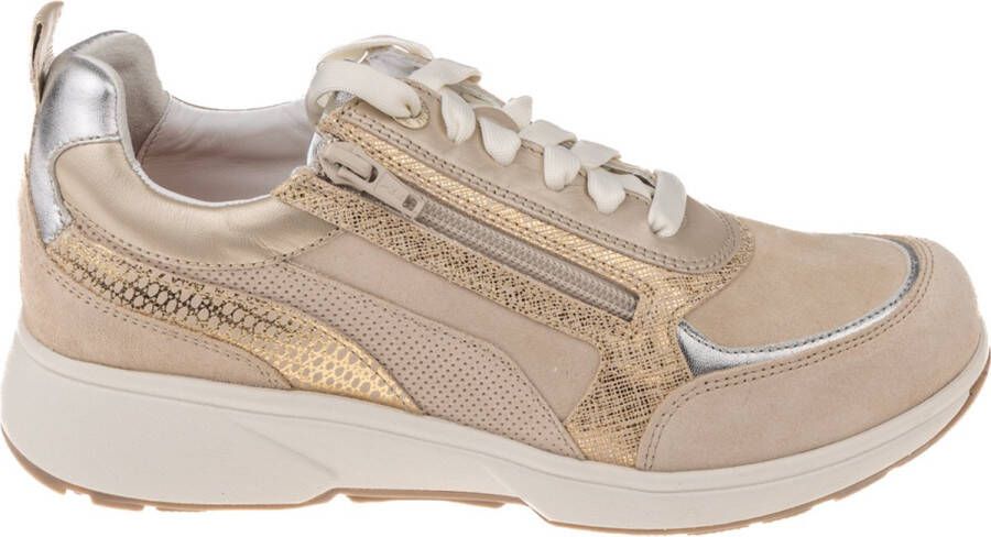 Xsensible Stretchwalker Xsensible 30222.2 Valleta HX Sand combi-stretchwalker sneaker-veterschoen stretchwalker