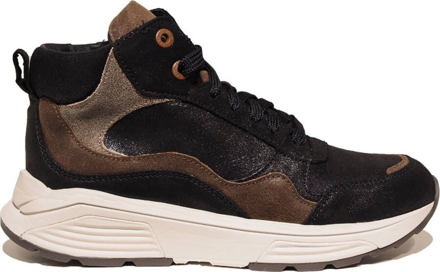 XSENSIBLE Hoge Sneakers Dames Sue G Hoge Sneaker Maat: 38 Materiaal: Leer Kleur: Zwart