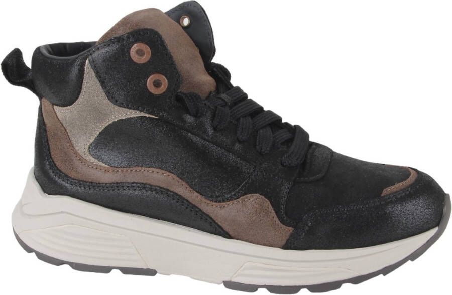 XSENSIBLE Hoge Sneakers Dames Sue G Hoge Sneaker Maat: 38 Materiaal: Leer Kleur: Zwart