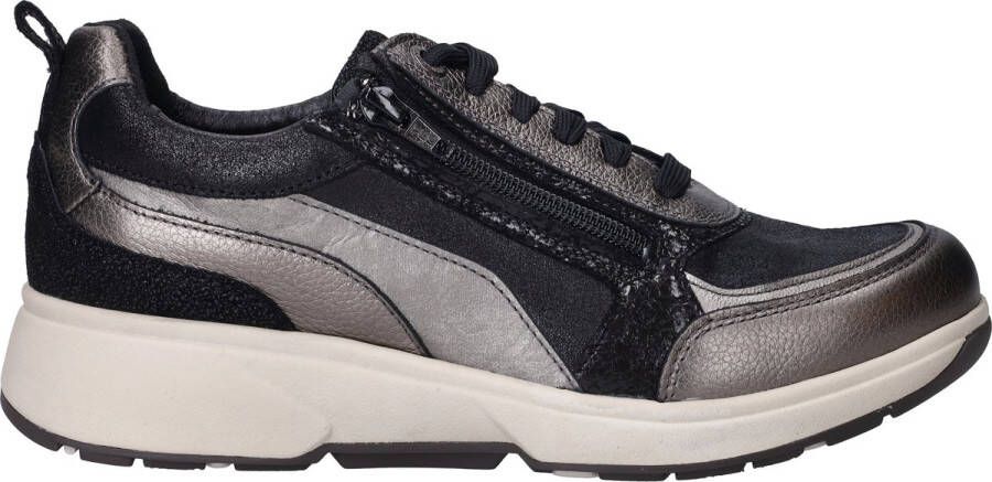 XSENSIBLE Lage Sneakers Dames Valletta Maat: 37 Materiaal: Leer Kleur: Zilverkleurig