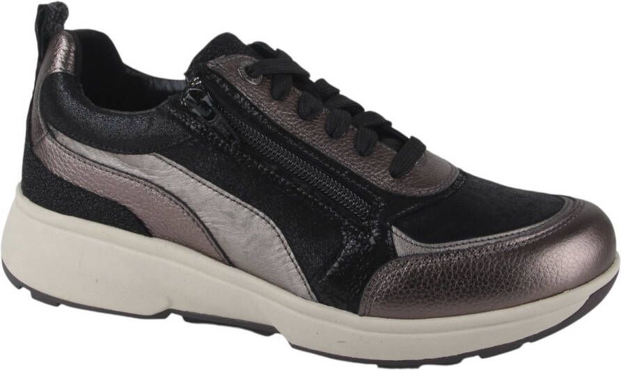 XSENSIBLE Lage Sneakers Dames Valletta Maat: 39 Materiaal: Leer Kleur: Zilverkleurig