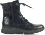 Xsensible Vrouwen Leren Veterboots Laarzen Damesschoenen 30213.3 Zwart - Thumbnail 1