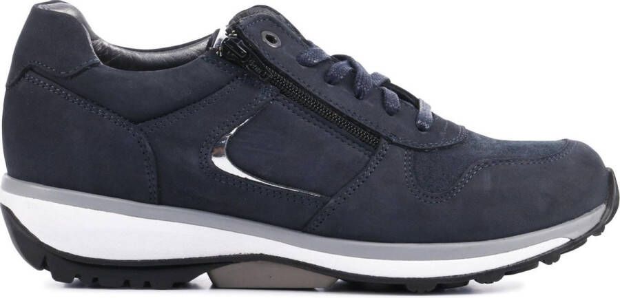 Xsensible Vrouwen Suède Lage sneakers Damesschoenen Jersey 30042 Blauw