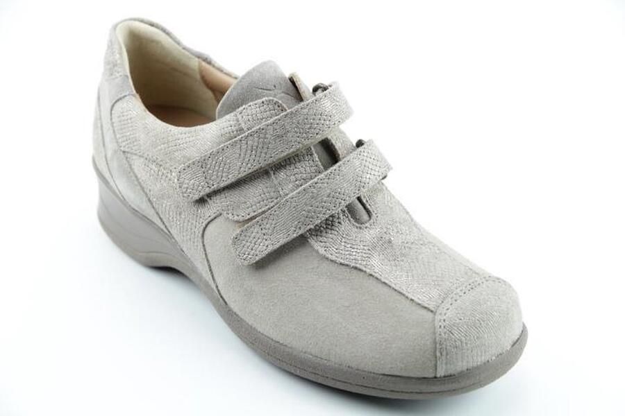 Xsensible 10027.2 Lucia 501 Taupe H-Wijdte Klittenbandschoenen - Foto 3