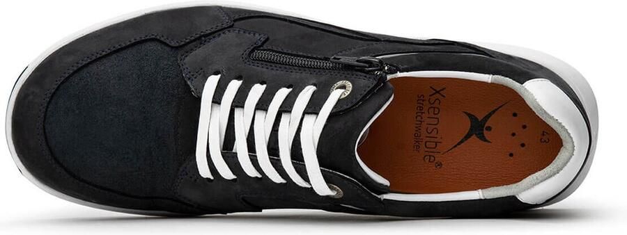 Xsensible ZURICH 30406.2.220 Blauwe stretchwalker heren sneakers wijdte H - Foto 15