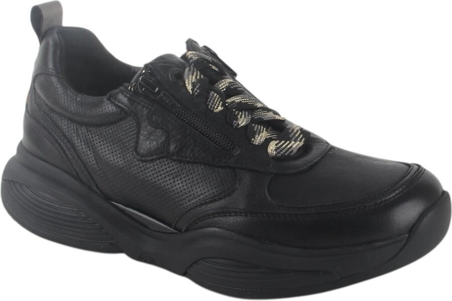 Xsensible 32005.3.001-HX dames veterschoenen sportief zwart