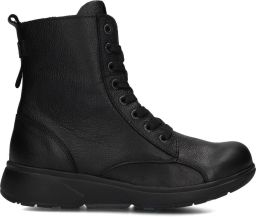 XSENSIBLE Hoge Sneakers Dames Asti Leer Zwart