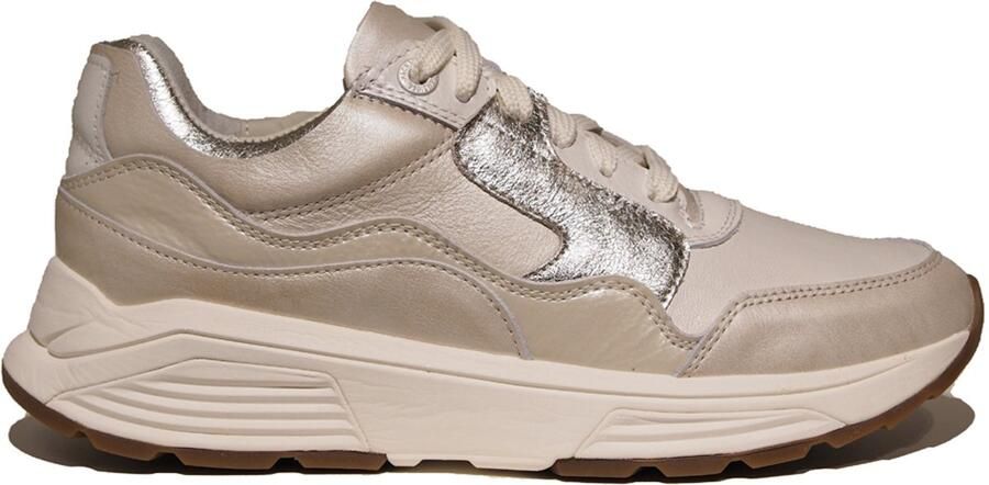 Xsensible beige leren dames sneakers Golden Gate Soft Pearl Combi - Foto 2