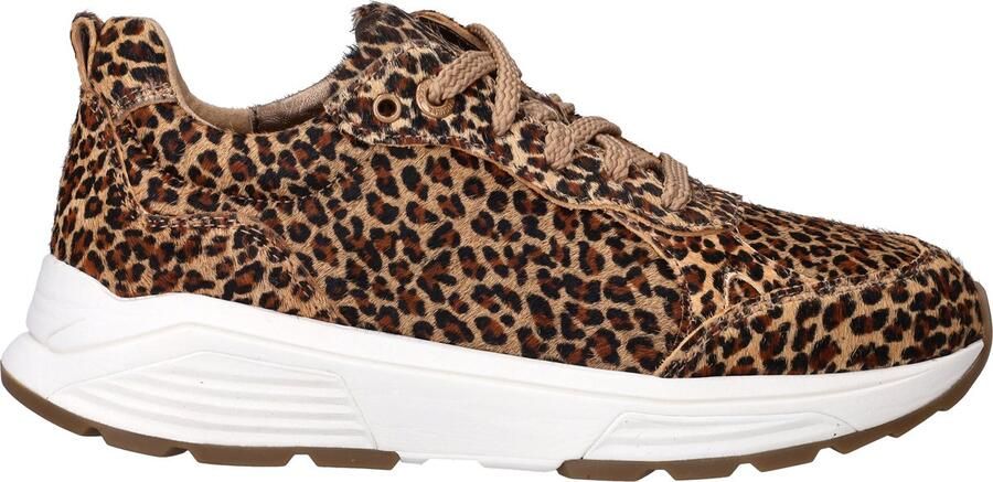 XSENSIBLE Lage Sneakers Dames Chain Maat: 43 Materiaal: Ponyhair Kleur: Bruin