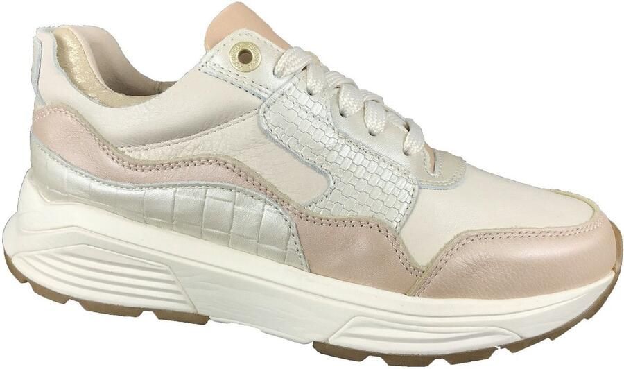 Xsensible Comfortsneaker dames Golden Gate beige soft coral combi Steunzolen Bonne Shoe