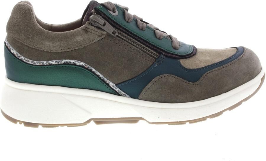 Xsensible Dames Veterschoenen Lima Dark Combi Taupe