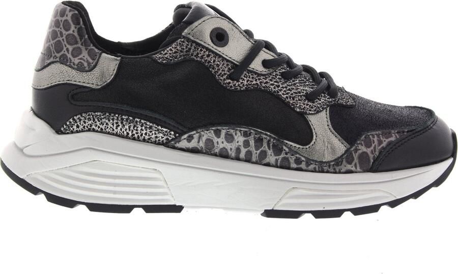 XSENSIBLE Lage Sneakers Dames Rainbow Suède Zwart - Foto 2