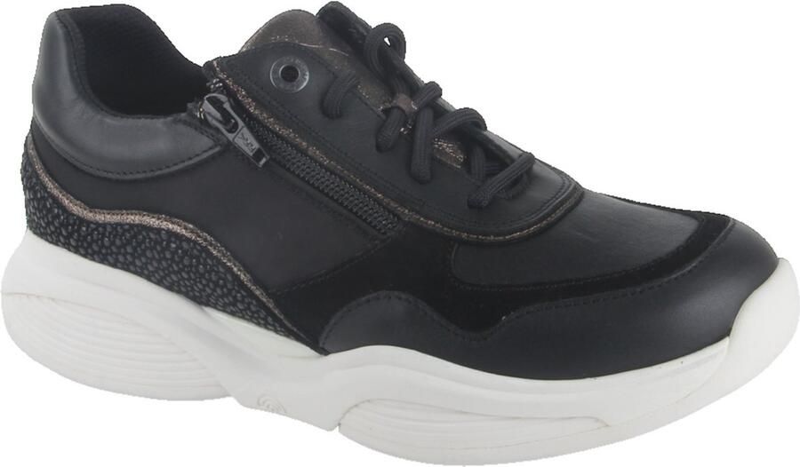 Xsensible SWX11 30085.3.002 Zwarte dames sneaker met rits en uitneembaar voetbed - Foto 3