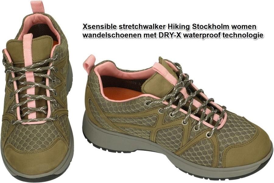 Xsensible Dames Wandelschoenen Stockholm Moss pink40202.5.47 Groen - Foto 3
