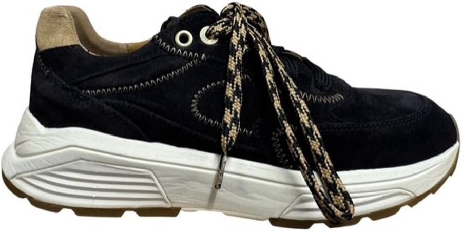 Xsensible donkerblauwe suède dames sneakers Ponte Vecchio