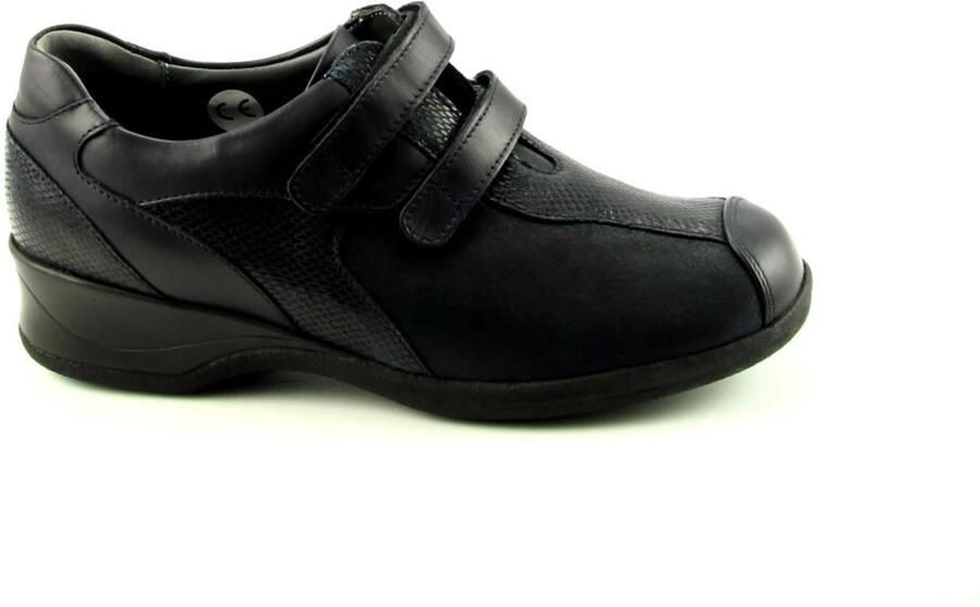 Xsensible Lucia 10027.2.245 blauwe klittenbandschoenen met stretchleer wijdte H - Foto 5