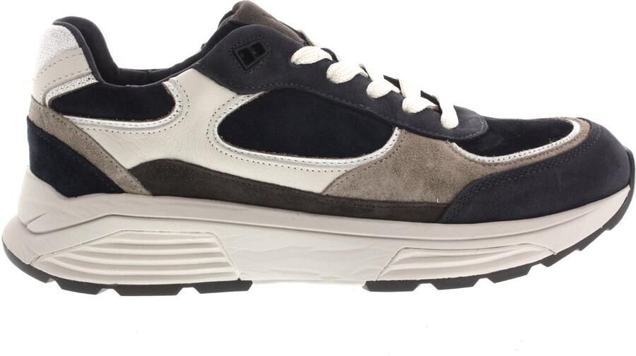 XSENSIBLE Lage Sneakers Heren Manhattan Leer Blauw