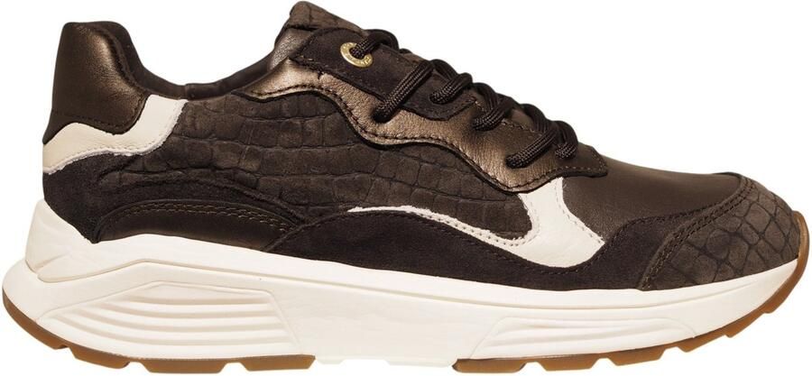 Xsensible Rainbow bruine suéde sneakers Dark Brown Fantasy