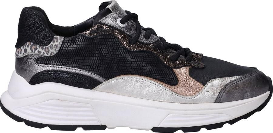 XSENSIBLE Lage Sneakers Dames Rainbow Textiel Zwart