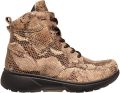Xsensible Romagna leren veterboots met slangenprint - Beige