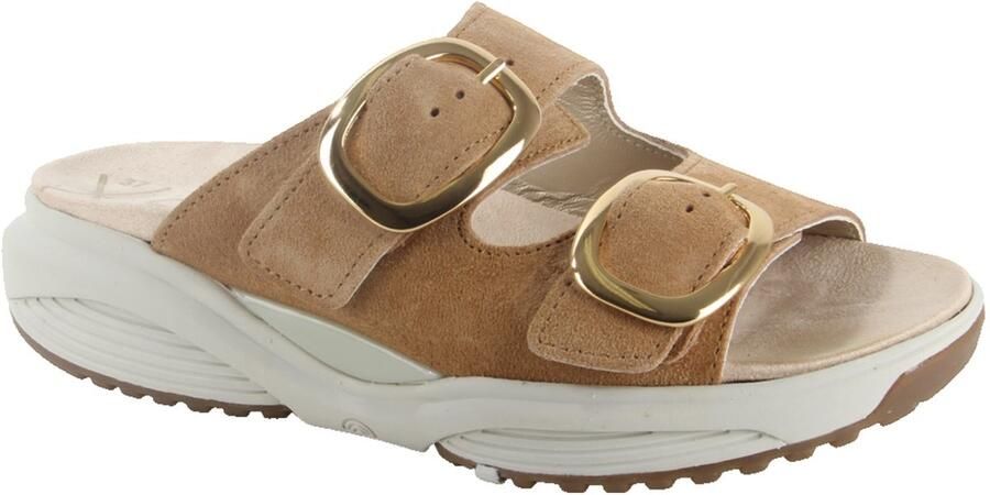 XSENSIBLE Slippers Dames Mykonos Maat: 42 Materiaal: Suède Kleur: Camel