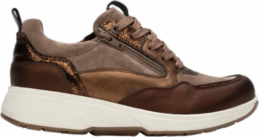 XSENSIBLE Lage Sneakers Dames Combi H Rits Sneaker Maat: 38 Materiaal: Leer Kleur: Brons - Foto 2