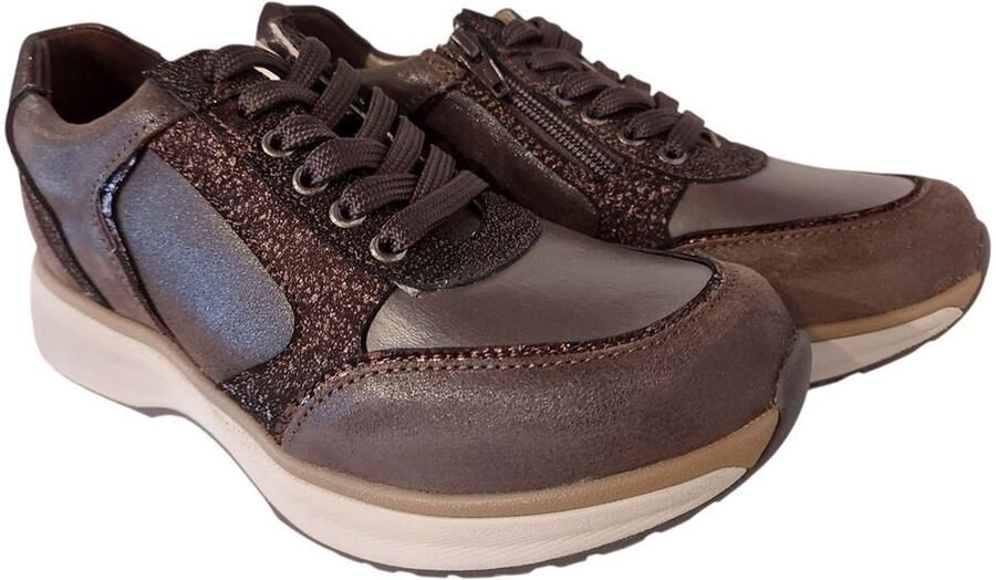 Xsensible Stretchwalker Sneaker Georgia 30151.3.307 GX Donkerbruin Combi - Foto 2
