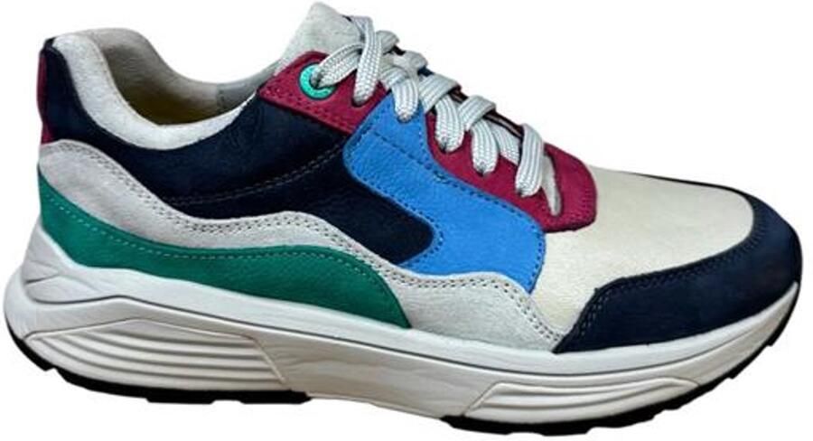 Xsensible Stretchwalker Sneaker Golden Gate Lady 33000.3.214 GX Jeans Combi Blauw Roze