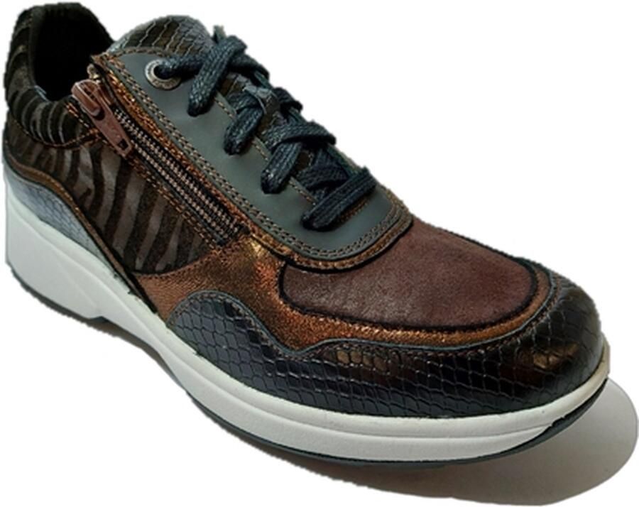 Xsensible Stretchwalker Sneaker Lima 30204.2.080 HX Zwart Brons Combi 6½ - Foto 2