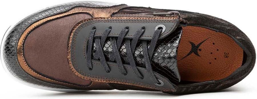 Xsensible Stretchwalker Sneaker Lima 30204.2.080 HX Zwart Brons Combi 6½ - Foto 5