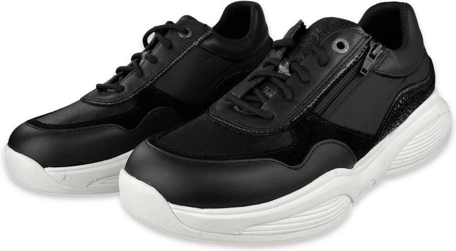 Xsensible SWX11 30085.3.002 Zwarte dames sneaker met rits en uitneembaar voetbed - Foto 6