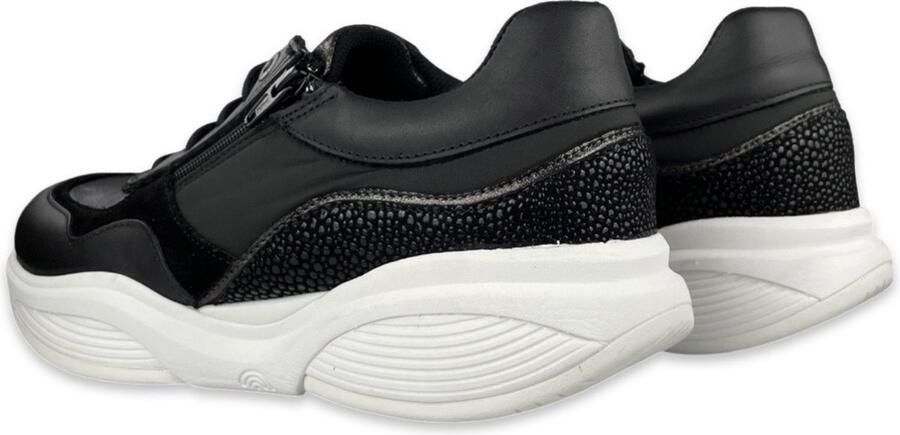 Xsensible SWX11 30085.3.002 Zwarte dames sneaker met rits en uitneembaar voetbed - Foto 9