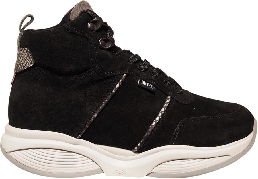 Xsensible SWX31 zwarte suède dames veterboots