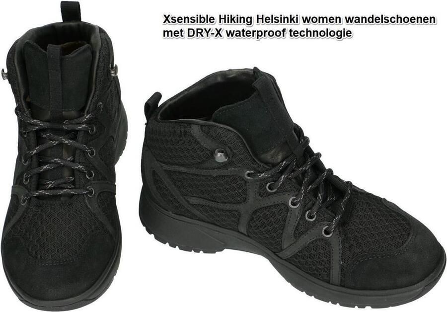 Xsensible Sneakers Dames Hoge sneakers Damesschoenen Leer 40205.5 Zwart - Foto 8