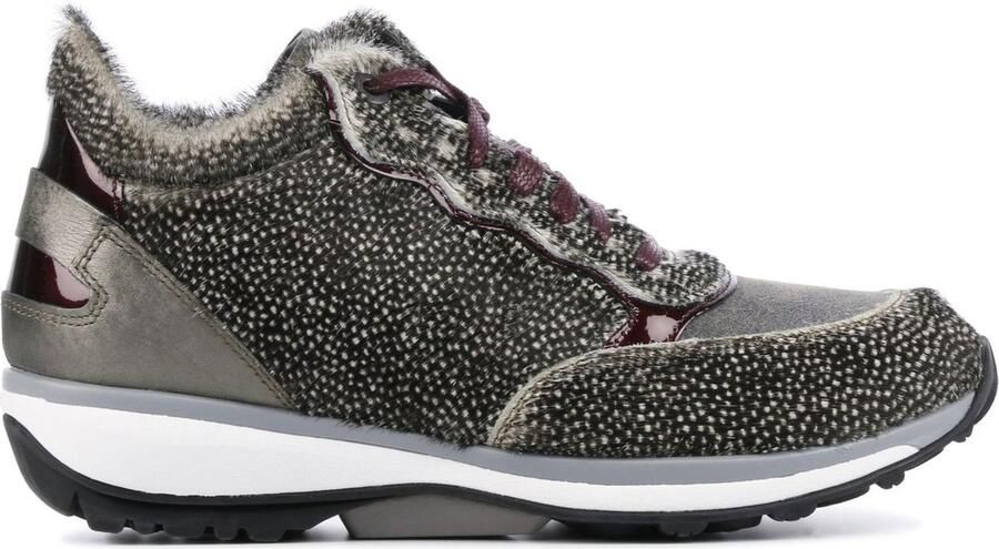 Xsensible Vrouwen natuurhaar Panterprint Lage sneakers Damesschoenen 30059.2 Bruin combi