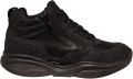 Xsensible zwarte dames sneakers met glitter SWX16 - Zwart