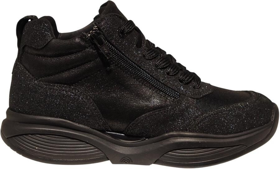 Xsensible zwarte dames sneakers met glitter SWX16
