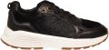 XSENSIBLE Lage Sneakers Dames Chain Leer Zwart - Zwart