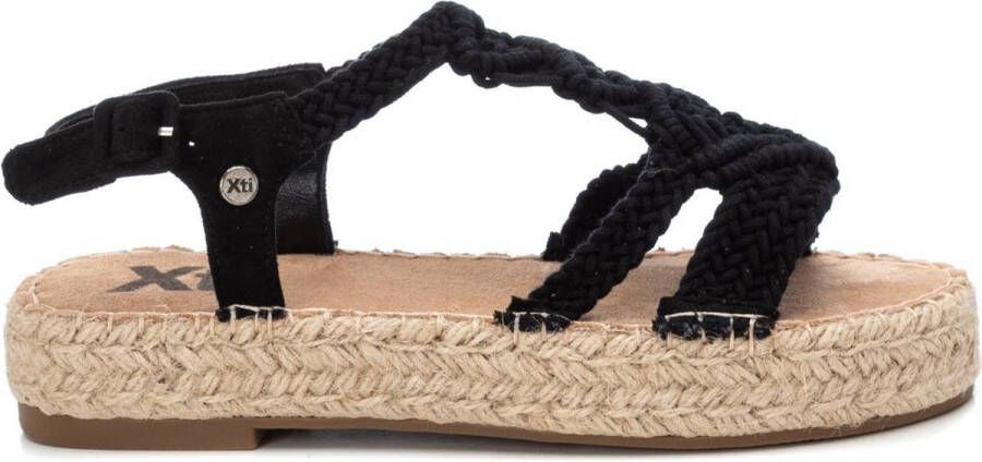 XTI Stijlvolle platte sandalen voor vrouwen Black Dames